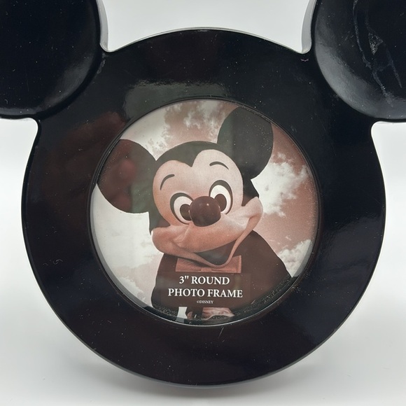 Disney Black Mickey Ears 3" Round Picture Frame - Picture 2 of 6